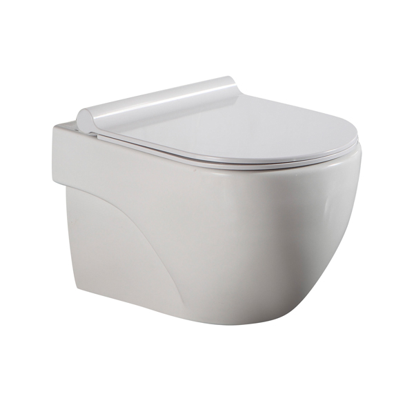 Glossy White wall mounted toilet