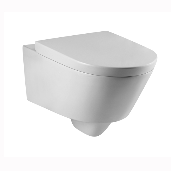 Glossy White wall mounted toilet