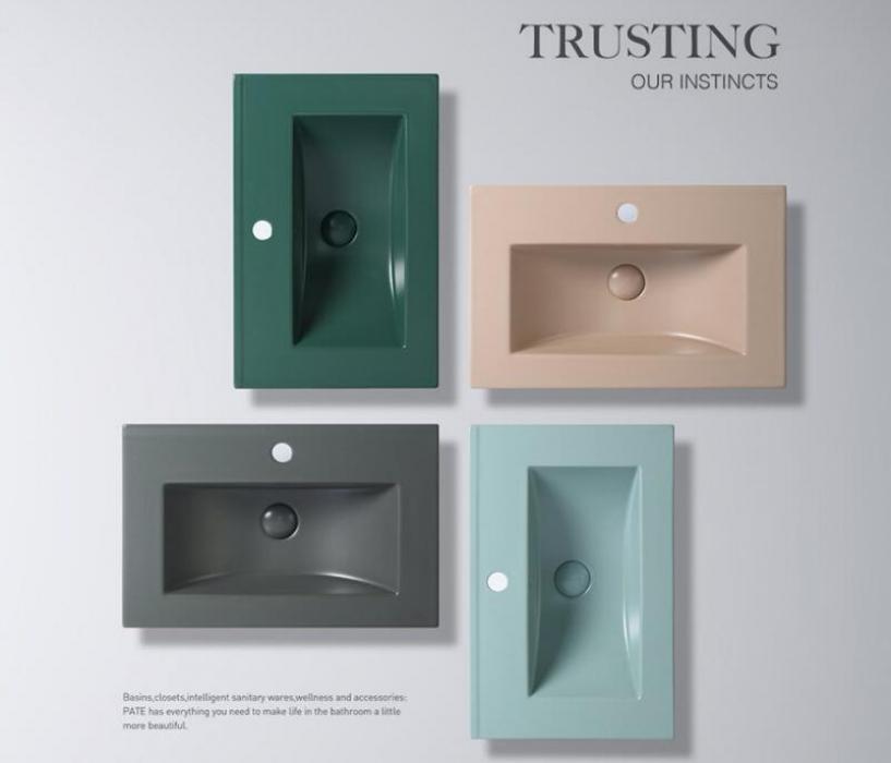 60cm Matt color bathroom sink for vanity and cabinet factory