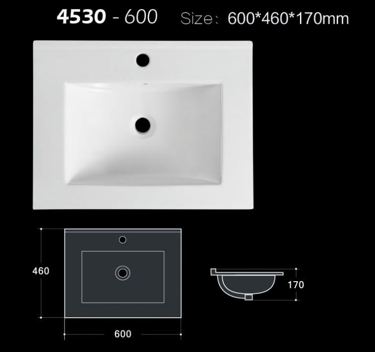 60cm Matt color bathroom sink for vanity with CE and CUPC approval