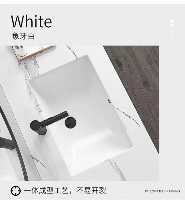 supply retangle matt white undermount bathroom sink for vanity factory