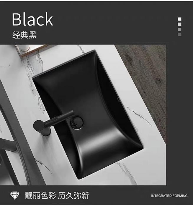 China Single fired matt color Undermount Bathroom Sinks