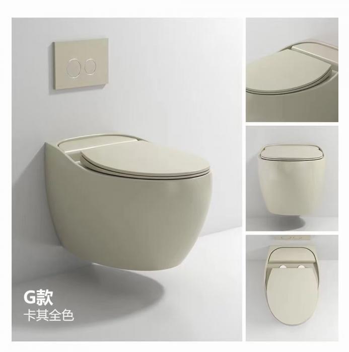 popupar matt beige wall mounted toilet for TOTO
